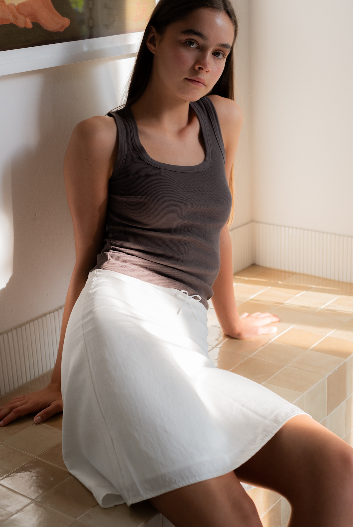 The Slip Skirt – White